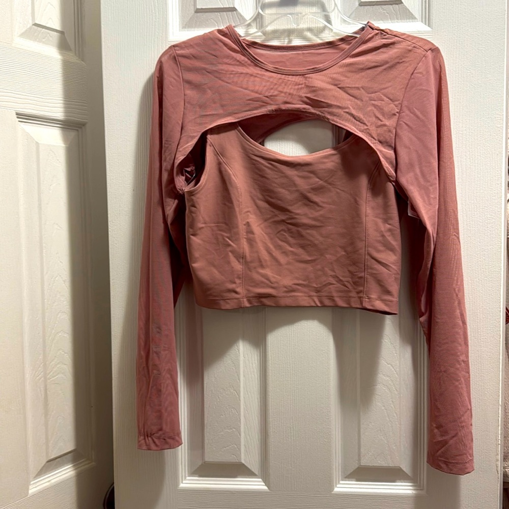 Old Navy sport top with mesh bolero medium new
